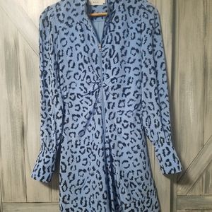 A.L.C dress. Sz 4  Blue/Black Leopard